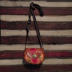 NEW Authentic Mexican Leather Embossed Purse